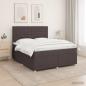 Preview: ARDEBO.de - Boxspringbett mit Matratze Dunkelbraun 160 x 200 cm Stoff