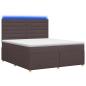 Preview: Boxspringbett mit Matratze Dunkelbraun 160 x 200 cm Stoff