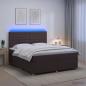 Preview: Boxspringbett mit Matratze Dunkelbraun 160 x 200 cm Stoff