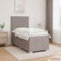 Preview: LED Boxspringbett mit Matratze Taupe 100 x 200 cm Stoff