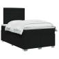 Preview: LED Boxspringbett mit Matratze Schwarz 120 x 190 cm Stoff