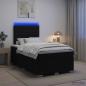 Preview: LED Boxspringbett mit Matratze Schwarz 120 x 190 cm Stoff