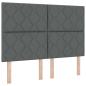 Preview: LED Boxspringbett mit Matratze Dunkelgrau 160 x 200 cm Stoff