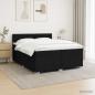 Preview: ARDEBO.de - LED Boxspringbett mit Matratze Schwarz 200 x 200 cm Stoff