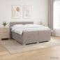 Preview: LED Boxspringbett mit Matratze Taupe 200 x 200 cm Stoff