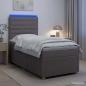 Preview: ARDEBO.de - LED Boxspringbett mit Matratze Taupe 80 x 200 cm Stoff