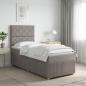 Preview: LED Boxspringbett mit Matratze Taupe 100 x 200 cm Stoff