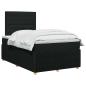 Preview: LED Boxspringbett mit Matratze Schwarz 120 x 200 cm Stoff