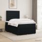 Preview: LED Boxspringbett mit Matratze Schwarz 120 x 200 cm Stoff