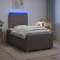Preview: ARDEBO.de - LED Boxspringbett mit Matratze Taupe 120 x 200 cm Stoff