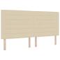 Preview: LED Boxspringbett mit Matratze Creme 200 x 200 cm Stoff
