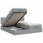 Preview: Ottoman Bett mit Matratze mit Kopfteil 2 pcs Hellgrau Stoff