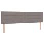 Preview: Ottoman Bett mit Matratze mit Kopfteil 2 Stk. Taupe Stoff