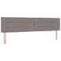 Preview: Ottoman Bett mit Matratze mit Kopfteil 2 Stk. Taupe Stoff