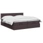 Preview: Ottoman-Bett mit Matratze und LED Dunkelbraun 180 x 200 cm