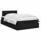 Preview: Ottoman Bett mit Matratze Schwarz 120 x 200 cm Stoff