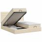 Preview: Ottoman Bett mit Matratze mit Kopfteil 2 stk. Creme Stoff