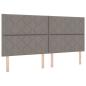 Preview: Ottoman Bett mit Matratze mit Kopfteil 2 Stk. Taupe Stoff
