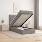 Preview: ARDEBO.de - Ottoman-Bett mit Matratze und LED Taupe 100 x 200 cm Stoff