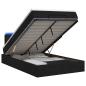 Preview: Ottoman-Bett mit Matratze und LED Schwarz 120 x 190 cm Stoff