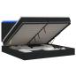 Preview: Ottoman-Bett mit Matratze und LED Schwarz 200 x 200 cm Stoff
