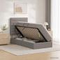 Preview: ARDEBO.de - Aufbewahrungsbett mit Matratze Taupe 90 x 200 cm Stoff