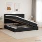 Preview: ARDEBO.de - Aufbewahrungsbett mit Matratze Schwarz 200 x 200 cm Stoff