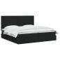 Preview: Aufbewahrungsbett mit Matratze Schwarz 200 x 200 cm Stoff