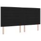 Preview: Aufbewahrungsbett mit Matratze Schwarz 200 x 200 cm Stoff