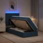 Preview: ARDEBO.de - LED-Speicherbett mit Matratze Blau 100 x 200 cm Stoff