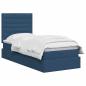 Preview: LED-Speicherbett mit Matratze Blau 100 x 200 cm Stoff