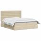 Preview: LED-Speicherbett mit Matratze Creme 180 x 200 cm Stoff