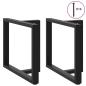 Preview: Esstischbeine T-Form 2 Stk. Schwarz 100x35x(72-73) cm Stahl