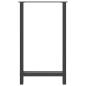 Preview: Bartischbeine Anthrazit 2 Stk. 60x(100-101) cm Stahl