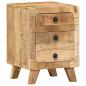 Preview: Nachttische 2 Stk. 37x32x50 cm Raues Massivholz Mango