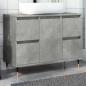 Preview: ARDEBO.de - Badschrank Betongrau 80x33x60 cm Holzwerkstoff
