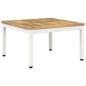 Preview: Couchtisch Weiß 60 x 60,5 x 36 cm Massivholz Akazie