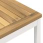 Preview: Couchtisch Weiß 60 x 60,5 x 36 cm Massivholz Akazie