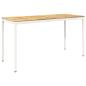 Preview: Gartenbar-Tisch NAARDEN Weiß gewaschen 196 x 80,5 x 105 cm