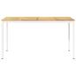 Preview: Gartenbar-Tisch NAARDEN Weiß gewaschen 196 x 80,5 x 105 cm