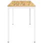 Preview: Gartenbar-Tisch NAARDEN Weiß gewaschen 196 x 80,5 x 105 cm