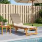 Preview: ARDEBO.de - Sonnenliege Kissen GEMERT 100 % Polyester Creme 200 x 50 x 3 cm