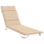 Preview: Sonnenliege Kissen GEMERT 100 % Polyester Creme 200 x 50 x 3 cm