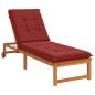 Preview: Sonnenliege Kissen GEMERT 100 % Polyester Weinrot
