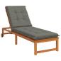 Preview: Sonnenliege Kissen GEMERT 100 % Polyester Grau 190 x 50 x 9 cm