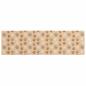 Preview: Küchen Teppich Beige Pfoten 150 x 45 cm 100% Polyamid Waschbar