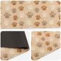 Preview: Küchen Teppich Beige Pfoten 150 x 45 cm 100% Polyamid Waschbar