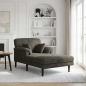 Preview: ARDEBO.de - Chaiselongue Anthrazit Cordstoff