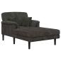 Preview: Chaiselongue Anthrazit Cordstoff