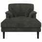 Preview: Chaiselongue Anthrazit Cordstoff